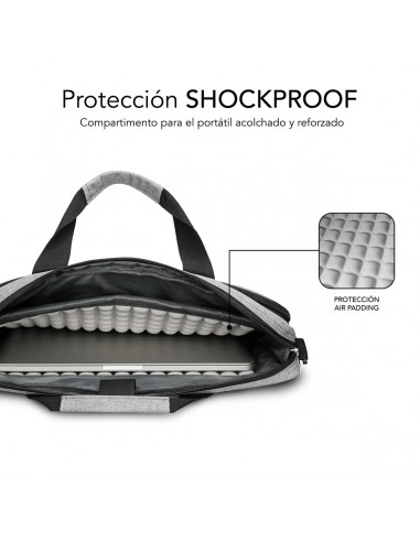 Subblim Elite Airpadding Mochila Gris para Portátil 15.6