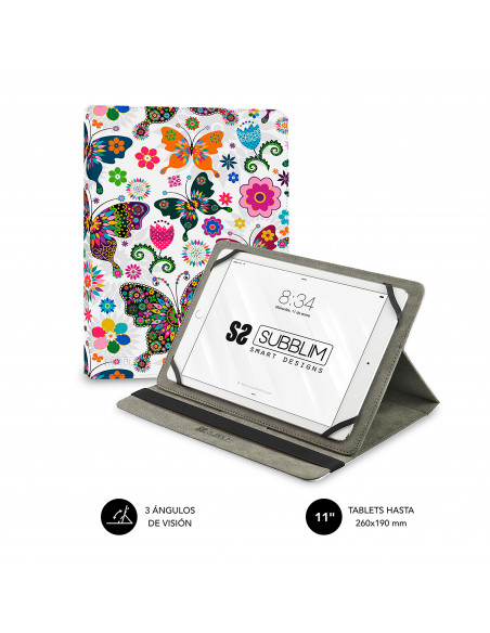 Para  Kindle 11th 2022 Funda para tableta de cuero con relieve de  mariposa pequeña YX