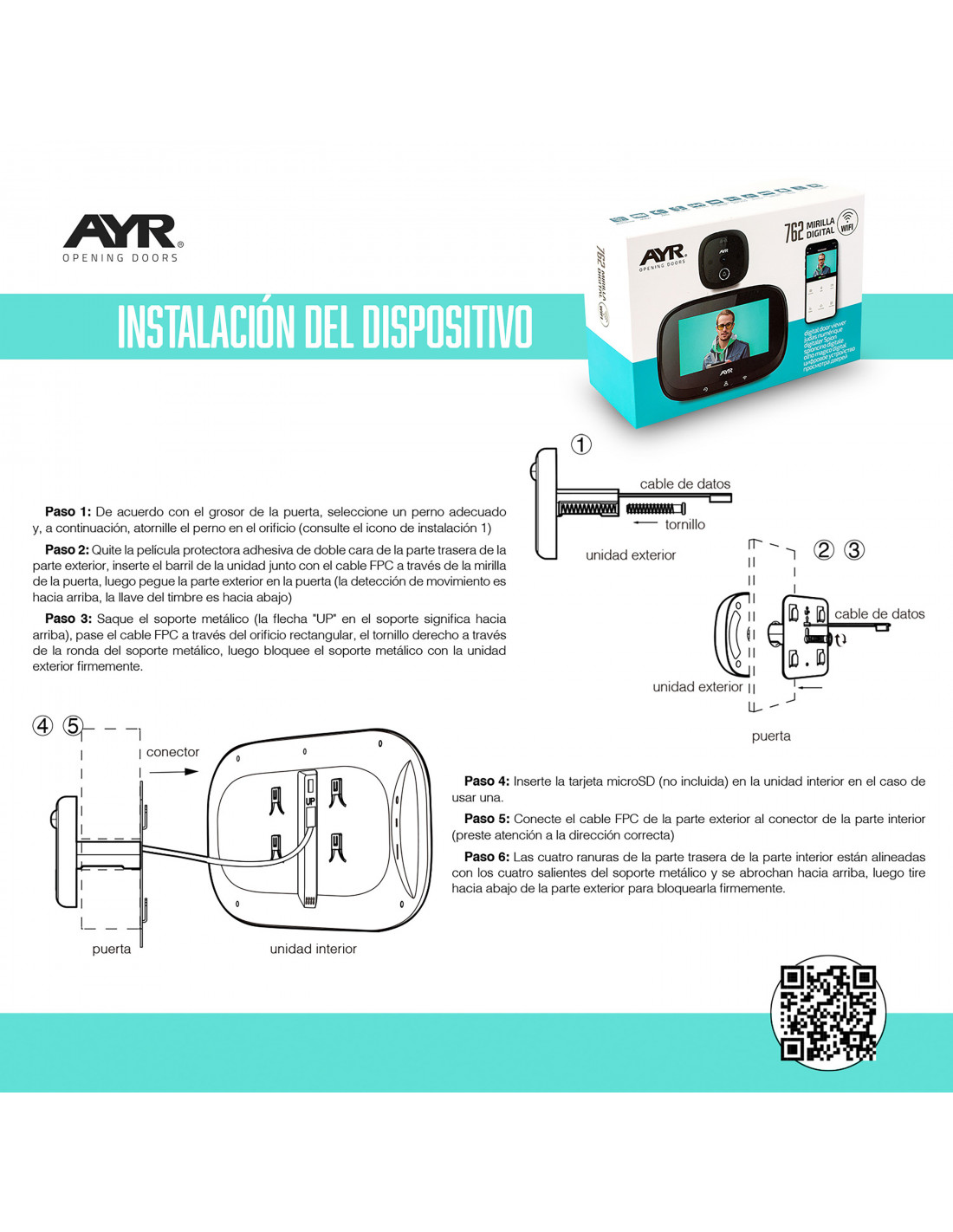 Mirilla Digital 752-M – Puertas estrechas – AYR Opening Doors Store
