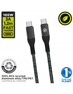 Cable USB A a Lightning Carga Rápida 1.2m Sustentable –
