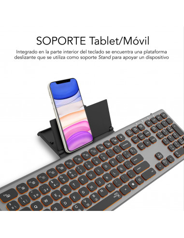 Subblim teclado Bluetooth 2.4G Master iluminado Ext G N