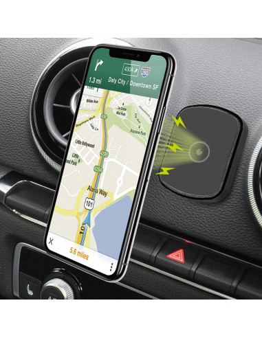 soporte móvil coche de bola magnética con imán soporte universal para  smartphone con adaptador para salpicadero sujeta movil coche - AliExpress
